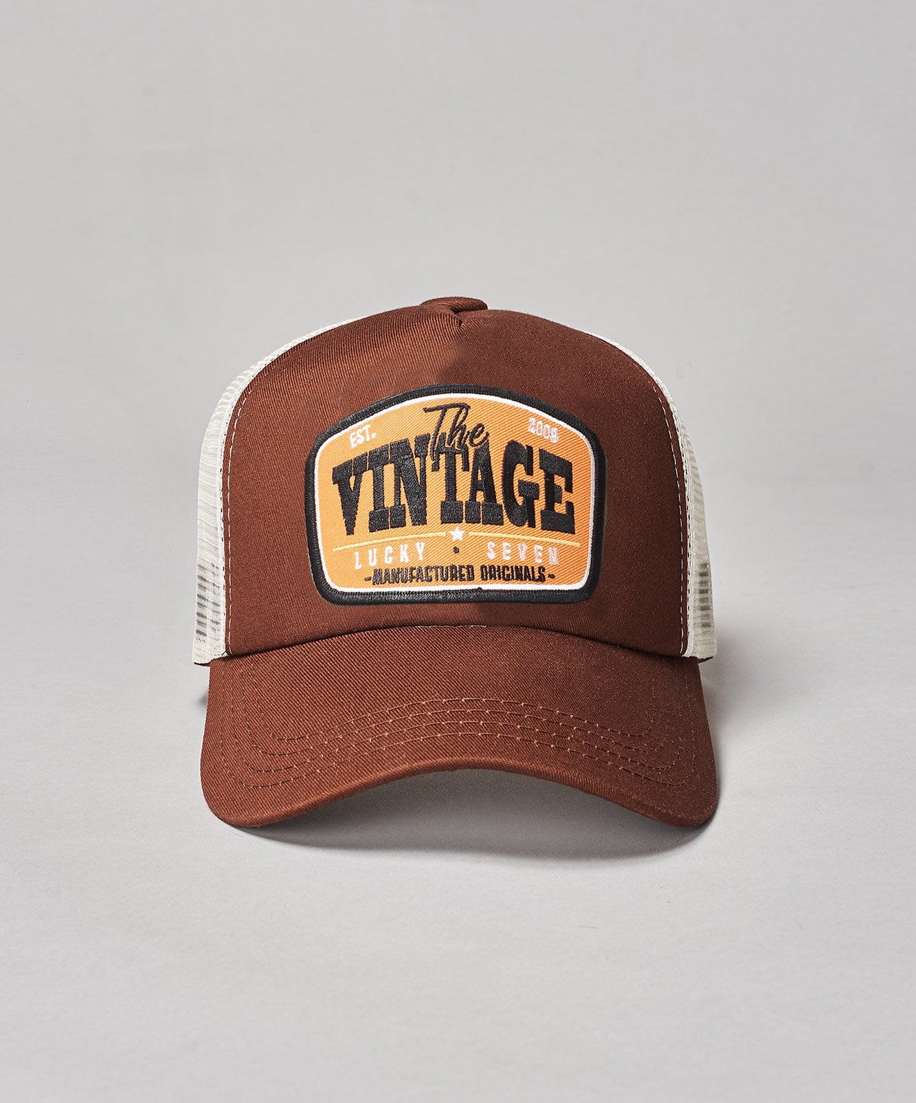 The Vintage Trucker Cap- Brown – Lucky Seven Caps